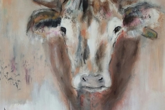 "Kuh" 90 x 90 cm, Acryl auf Leinwand - verkauft -