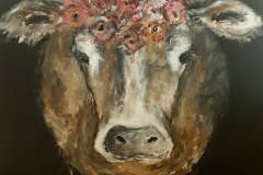 "Gloria" mix media auf Leinwand 90 cm x 90 cm verkauft 