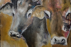 "Modernes Allgäu" 105x105 cm, Acryl auf Leinwand,, Acrylmasse - verkauft -