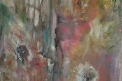 "Asiatin" 122 cm x 42 cm, Acryl auf Leinwand mit Rahmen - verkauft -