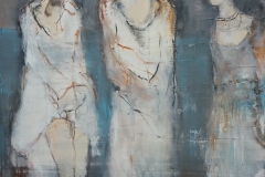 "Begegnungen I" Mix Media auf Leinwand 100 x 80 cm - verkauft -