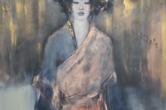 "Erblühen I " Acryl auf Leinwand 126 cm x 86 cm verkauft