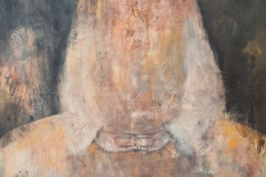 "Buddha" Mix Media auf Leinwand 150 cm x 94 cm verkauft