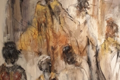 "Der Junge" Mix Media auf Leinwand 150 cm x 90 cm verkauft