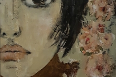 "entschlossen" mix media auf Leinwand 90 cm x 60 cm - verkauft  -