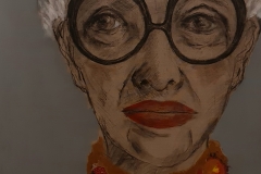 "Stilikone" Acryl,Kohle,Papier auf Leinwand 100 cm x 80 cm verkauft