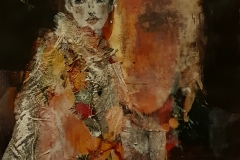 "nach vorne blicken" mix media auf Papier 31 cm x 21 cm mit Rahmen verkauft