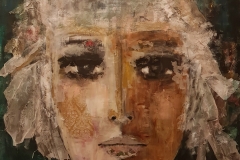 "die Kette meine Mutter" mix media auf Leinwand 190 cm x 140 cm verkauft