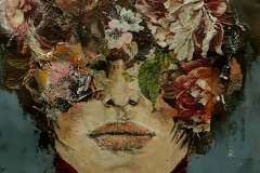 "entgehen" mix media auf Papier mit Rahmen  31 cm H x 21 cm B verkauft