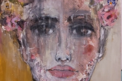 "ausgeglichen" mix media auf Leinwand 140 cm x 80 cm verkauft