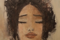 "Maiko" mix media auf Leinwand 180 cm x 130 cm verkauft