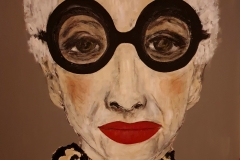 "das seniorenmodel" mix media 100 cm x 100 cm verkauft