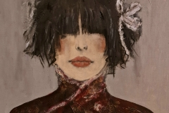 "beherrscht" mix media auf Leinwand 60 cm x 60 cm verkauft