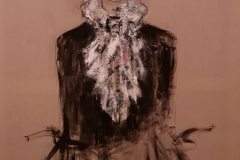 "anziehend" Kohle,Papier,Acryl auf Leinwand 100 cm x 80 cm verkauft