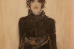 "Achtsamkeit" Acryl,Kohle auf Leinwand 100 cm x 80 cm verkauft