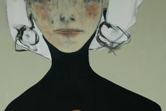 "Antonella la grande" Acryl auf Leinwand 144 cm x 78 cm verkauft