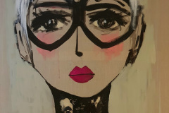 "Cleo" mix media auf Leinwand 100 cm x 80 cm verkauft