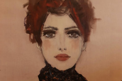 "zusehen" mix media auf Leinwand 70 cm x 70 cm verkauft