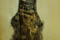 "Mannequin" Acryl,Papier,Kohle auf Papier 31 cm x 21 cm mit Rahmen