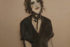 "Genuss" Acryl,Kohle auf Leinwand 80 cm x 80 cm