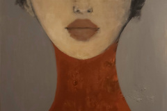 "fröhlich" Acryl,Papier auf Leinwand 160 cm x 90 cm