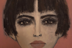 "selbstsicher" Acryl,Papier,Kohle auf Papier 42 cm x 34 cm