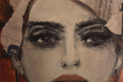 "Aussagekraft" Acryl,Papier,Kohle auf Papier 20 cm x 15 cm