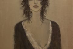 "subtil" Kohle,Acryl auf Leinwand 80 cm x 60 cm