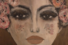 "unbeschwert" Acryl,Kohle,Papier auf Leinwand 190 cm x 130 cm