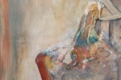 "Die Sitzende" 100x70 cm, Acryl auf Leinwand - verkauft -