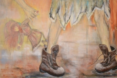 "Einsam" 120x90 cm, Acryl auf Leinwand, Acrylmasse - verkauft -