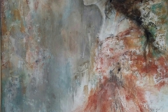 "Katharina" 100x80, Acryl auf Leinwand, Collage - verkauft -