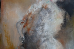 "Stille" 100x80 cm, Acryl auf Leinwand, Collage - verkauft -