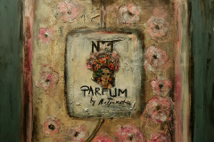 "Flakon" mix media auf Leinwand 144 cm x 94 cm verkauft